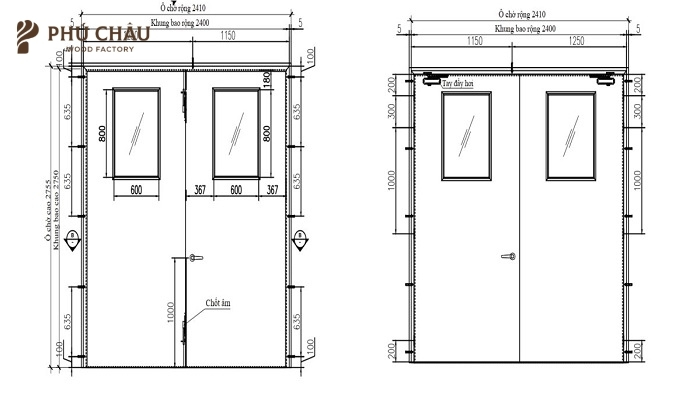 Cấu tạo và đặc điểm nổi bật của cửa chống cháy 2 cánh
