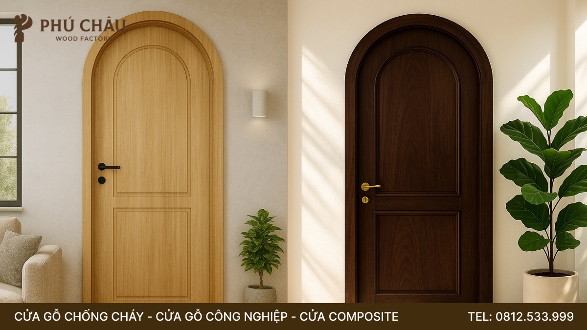 Cửa vòm gỗ công nghiệp: Cấu tạo, tiêu chuẩn & Báo giá