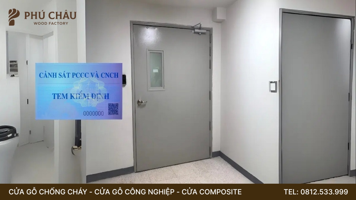 Tem kiểm định cửa chống cháy: quy định đang áp dụng và giấy tờ cần kiểm tra