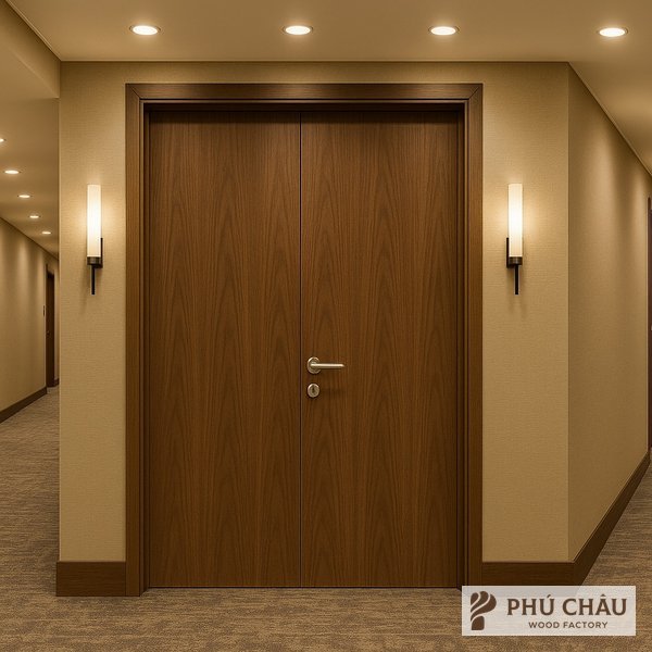 Cửa chống cháy cho khách sạn 2 cánh tại hành lang